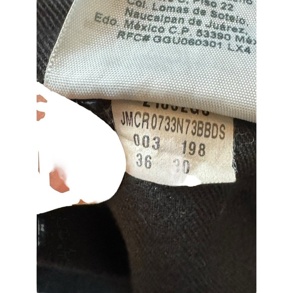 Guess‎ Lincoln Slim Straight Black Jeans W36/L30 W/Guess Triangle Stretch Aged - Picture 5 of 14